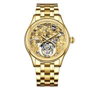 JDLERMY Orologio da polso meccanico con tourbillon volante da uomo con quadrante a diamante scheletro orologio da polso zaffiro doppio lato orologio cavo zodiaco cinese modello scimmie significato