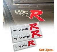JDM Adesivo Type R Racing Style Set 3 pezzi laterali e posteriori per Honda...