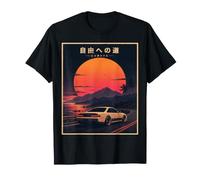 JDM Auto Giapponese Retro Tramonto Street Racing Maglietta