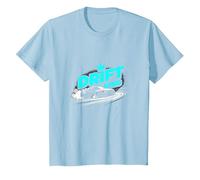 JDM Drift King Racing Art per Gli Appassionati di Auto Maglietta, Bambini, Celeste, 4 Anni