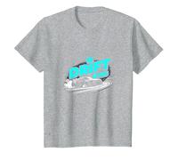 JDM Drift King Racing Art per Gli Appassionati di Auto Maglietta, Bambini, Grigio Melange, 10 Anni