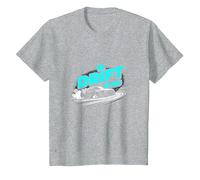 JDM Drift King Racing Art per Gli Appassionati di Auto Maglietta, Bambini, Grigio Melange, 4 Anni