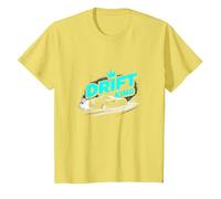 JDM Drift King Racing Art per Gli Appassionati di Auto Maglietta, Bambini, Limone, 6 Anni