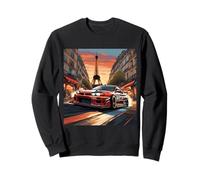 JDM Drift Sport Car Parigi Street Drift Torre Eiffel regalo Felpa