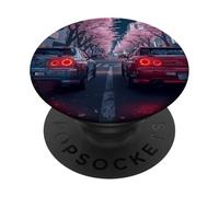 JDM Race Drift Cars Tokyo Street Racing Sakura Blossom Scene PopSockets PopGrip Adesivo