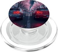 JDM Race Drift Cars Tokyo Street Racing Sakura Blossom Scene PopSockets PopGrip per MagSafe