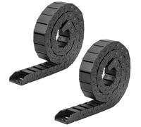 JDMAKJ 2 catene da traino da 1 m, 15 mm x 30 mm, per stampanti 3D, macchine utensili CNC, dispositivi elettronici, catena da traino fai da te, colore nero (2, 15 mm x 30 mm)