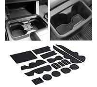 JDMCAR Compatibile con Accessori Toyota Tacoma 2016-2023 Premium portabicchieri, Console e Kit di Inserti per Tasca Porta (Cabina Doppia, Nero Solido)