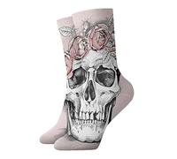 JDNFDR Calzini a compressione alla moda con scheletro Love Dancing at a Party, calzini sportivi imbottiti in poliestere ad alte prestazioni, per corsa, atletica