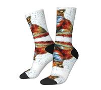 JDNFDR Calzini Fox Novelty Crew per uomo e donna, 2 Nero-2, Taglia unica