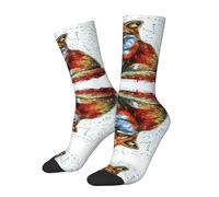 JDNFDR Calzini Fox Novelty Crew per uomo e donna, bianco, Taglia unica