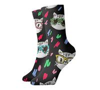 JDNFDR Cavalier King Charles Spaniel - Calzini a compressione alla moda, in poliestere, imbottiti, per corsa, atletica