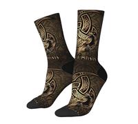 JDNFDR Celtic Sacred Symbols Raven Art Calzini Uomo e Donna