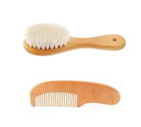 JDNFKG 1 Pezzo di Mini Shampoo per Bambini E 1 Pezzo di Cresta di Legno, Manico in Legno Anti-Slip di Shampoo, Shampoo per Bambini, Pettine per Capelli.
