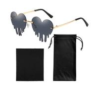 JDNFKG 1 Pezzo Di Occhiali D'Amore, 1 Pezzo Di Memoria Di Vetro, 1 Pezzo Di Pulizia, Occhiali Da Sole Alla Moda E Personalizzati, Accessori Creativi E Interessanti E Accessori Per Outfit.