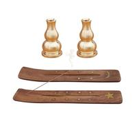 JDNFKG 2 Pezzi di Aromaterapia Stand, 2 Pezzi di Piccola Zucca Bastoncini di Incenso, Tradizionale Indiana Legno Aromaterapia Stand, Speciale Aromaterapia Stand per Camera da Letto.