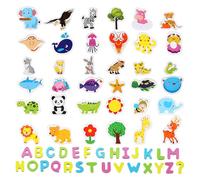 JDNFKG 36 Pezzi di Cartone Animato Animale Magneti, 26 Pezzi di Lettera Magneti, Educazione della Prima Infanzia Forniture, Giocattoli per Bambini, Genitore-Figlio Giocattoli Interattivi.