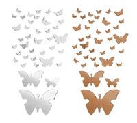 JDNFKG 72 Pezzi di Farfalla Specchio Wall Stickers, Acrilico Specchio Wall Stickers, Cartoon 3D Adesivi Murali Tridimensionali, Creativo Sfondo Decorazione della Parete, Accessori per La Casa.