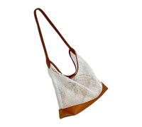 JDNH Borsa a tracolla moderna a maglia cava traspirante con superfici strutturate ampie borse per pendolarismo e ufficio aziendale scava fuori borsa ascellare, Marrone, One Size