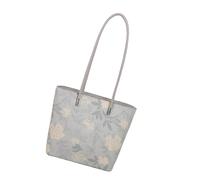 JDNH Borsa tote orientale, in pelle PU nera con chiusura a cerniera, spaziosa borsa a tracolla per uso quotidiano e occasioni speciali borse a tracolla in pelle borse e borse da donna, Blu