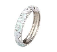 JDNH Bracciale rigido regolabile smaltato vibrante per le donne indiane hawaiane africane accessorio culturale regolabile aperto braccialetto, Misura unica, come descritto