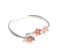 JDNH Braccialetto moderno con fiori di pesco alla moda, 10 g, design leggero con vestibilità regolabile, design floreale unico per le donne