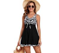 JDNH Confezione da 2 eleganti costumi da bagno da donna con pantaloncini con gonna per un aspetto elegante alle feste in piscina, comodo da indossare