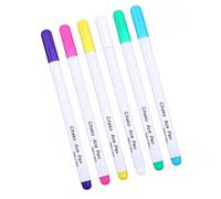 JDNH Confezione da 6 pennarelli solubili in acqua, 6 colori, per tessuti, cancellabili in acqua, per lavori di cucito, trapuntatura e cucito