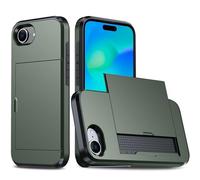 JDNH Custodia a portafoglio resistente a doppio strato per telefono con scomparto nascosto per carte di credito, design antiurto leggero