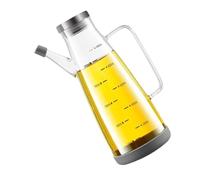 JDNH Dispenser di olio in vetro borosilicato ad alto contenuto di gocce per olio da cucina, salsa di soia aceto, facile da riempire e pulire, con manico