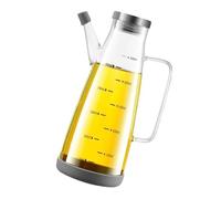 JDNH Dispenser di olio in vetro borosilicato ad alto contenuto di gocce per olio da cucina, salsa di soia aceto, facile da riempire e pulire, con manico