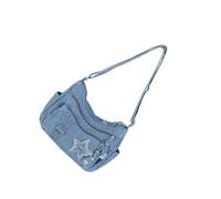 JDNH Piccole borse a tracolla da donna in denim con tracolla regolabile alla moda borsa a tracolla Hobos piccola per le donne, Azzurro