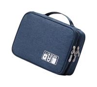 JDNH Sacchetti portatili per accessori elettronici con tasche in rete elastica, organizer in tessuto Oxford, per spostamenti quotidiani, viaggi, borsa organizer digitale in rete elastica, Tre strati