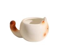 JDNH Tazza da latte in ceramica con design giocoso a forma di felino, lavabile in lavastoviglie, contenitore per bevande per vacanze e uso quotidiano