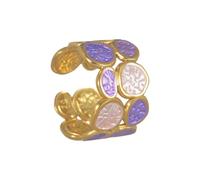 JDNH Unico Due Strati Circolare Aperto Anelli Regolabile In Acciaio Inox Gioielli Il Suo Trendy Moda Accessorio Regolabile Doppio Strato, Misura unica, come descritto, come descritto