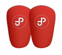 JDP Mini Parastinchi, parastinchi extra piccoli calcio uomo, antiscivolo mini protezione tibia bambini football, parastinco piccolo, Shin Guards 12x8 cm, rosso