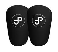 JDP Mini Parastinchi, parastinchi extra piccoli calcio uomo, antiscivolo mini protezione tibia bambini football, parastinco piccolo, Shin Guards 12x8 cm, nero