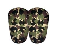 JDP Mini parastinchi, parastinchi extra piccoli per uomini/donne/bambini, protezione shin antiscivolo da calcio per bambini, accessori per il calcio 12x8 cm, mimetici