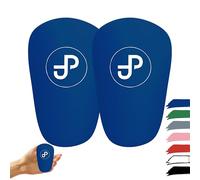 JDP Mini parastinchi, parastinchi extra piccoli per uomini/donne/bambini, protezione shin antiscivolo da calcio per bambini, accessori per il calcio 12x8 cm, blu