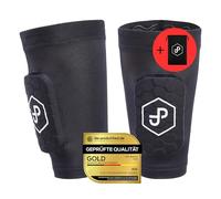 JDP Premium parastinchi 3 in 1, calze con parastinchi integrato da calcio uomo, protezioni per tibia incluse con calzettoni da calcio, parastinchi da calcio, taglia L nero