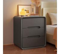 JDPYURV Comodino In Legno Massello Color Crema Con Tre Cassetti，Comodino In Legno Moderno Multifunzionale Con Guide Di Scorrimento Silenziose，adatto Per Da Camera(C,40 * 45 * 55cm/15.7x17.7x21.6in)