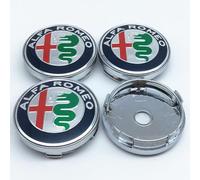 JDRDP 4Pcs Auto Coprimozzo Ruota per Alfa Romeo Giulia/Stelvio 2025 60mm, Auto Emblema Coprimozzo Ruota Centrale Coprimozzi Auto Fregi Cerchi Accessori,A