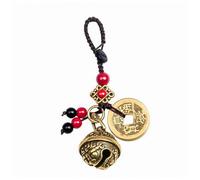 JDRGJTH Ciondolo portafortuna cinese, portachiavi Feng Shui, statua del dio della ricchezza, portachiavi con cavallo portafortuna con monete Feng Shui (campana Pixiu), Multi, taglia unica