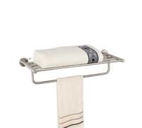 JDSHFEN Accessori per Il Bagno in Nichel Spazzolato Ganci per portasciugamani Portasciugamani Scaffale Portarotolo Portarotolo Scopino Portasapone Ripiano in Vetro, Portasciugamani