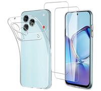 JDXHFF Clear Cover per ZTE Blade V80 Vita (6.75") e 2x Vetro Temperato
