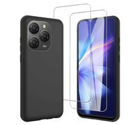 JDXHFF Cover Compatibile con Blackview Shark 9 5G (6.67") e 2 Pezzi Pellicola Protettiva in Vetro Temperato - Nero Morbido Silicone Custodia Protettivo TPU Protezione Case Black