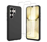 JDXHFF Cover Compatibile con Doogee Note 56X / Doogee Note 56X Pro (6.56") e 2 Pezzi Pellicola Protettiva in Vetro Temperato - Nero Morbido Silicone Custodia Protettivo TPU Protezione Case Black