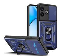 JDXHFF Cover Compatibile con Realme GT 7 / Realme GT 7T (6.78") Hard PC e Silicone TPU Custodia con Supporto Girevole a 360° Protezione Case Blu