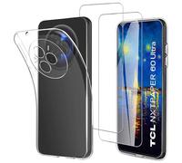 JDXHFF Cover Compatibile con TCL NxtPaper 60 Ultra (7.2") e 2 Pezzi Pellicola Protettiva in Vetro Temperato - Trasparente Morbido Silicone Custodia Protettivo TPU Protezione Case Clear