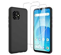 JDXHFF Cover Compatibile con UMIDIGI G5 (6.6") e 2 Pezzi Pellicola Protettiva in Vetro Temperato - Nero Morbido Silicone Custodia Protettivo TPU Protezione Case Black